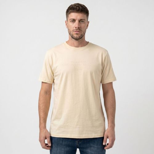 Polera Hombre Regular Fit Silicone Wash Avena