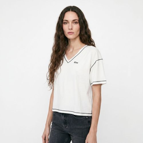 Polera Mujer Viscosa V neck Ellus