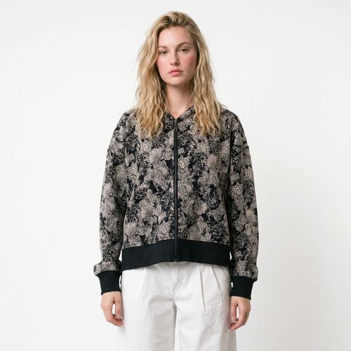 Poleron Mujer Jacquard Knit Full Zipper