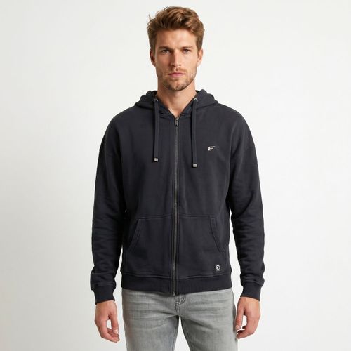 Poleron Hombre Capucha Full Zipper Garment Dye