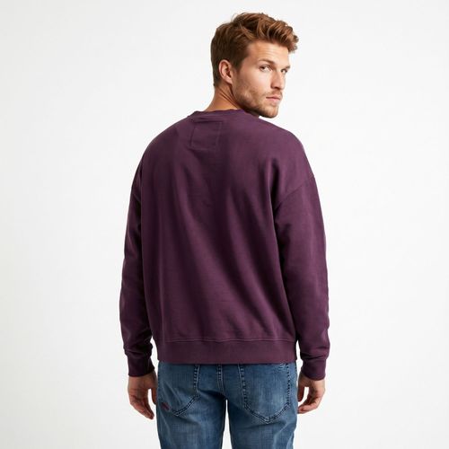 Poleron Hombre Cuello Redondo Garment Dye