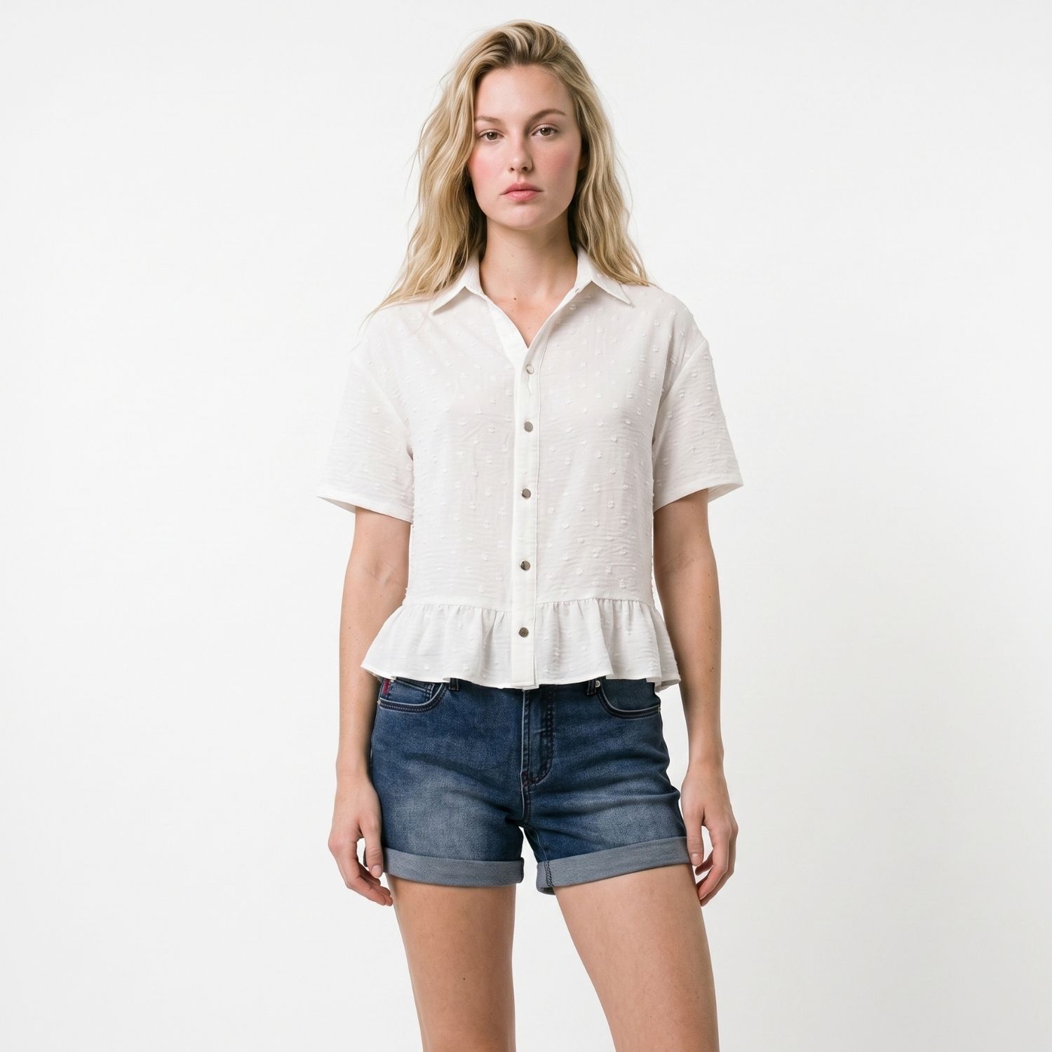 Blusa Mujer MC Boho Dobby Frufru