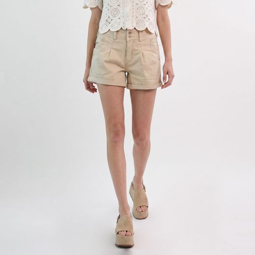 Short Color Mujer 2 Botones Avena