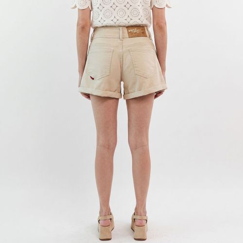 Short Color Mujer 2 Botones Avena