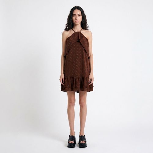 Vestido Mujer Corto Dobby Frufru
