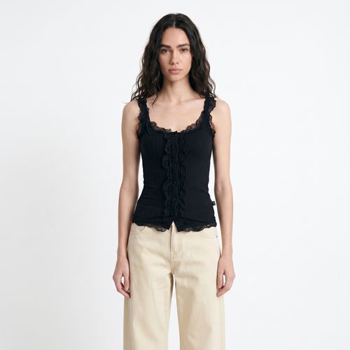 Polera  Mujer SM Botones + Lace al Tono
