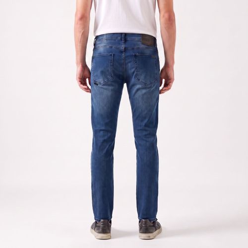 Jeans Skinny Dark Blue Five Pockets Basic