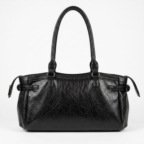 Cartera Mujer Broches Negra