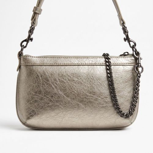 Cartera Mujer Plata Metalica Broches