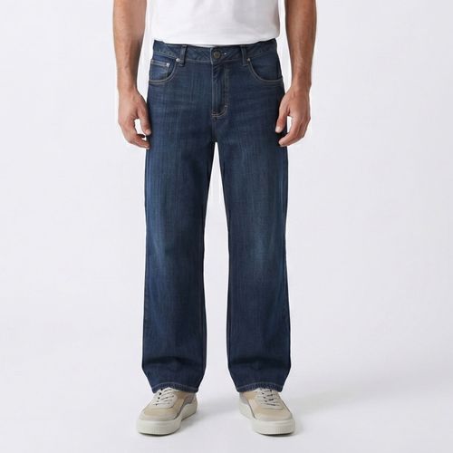 Jeans Hombre Wide Leg Dark Med Blue