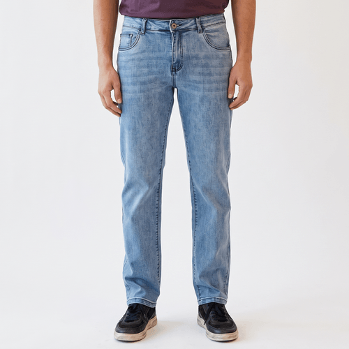 Jeans Hombre Straight Tiro Alto
