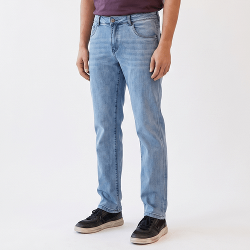 Jeans Hombre Straight Tiro Alto