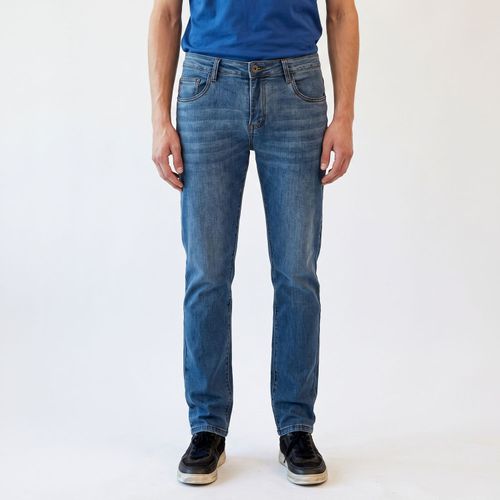 Jeans Hombre Slim Tiro Medio VIP Med Blue