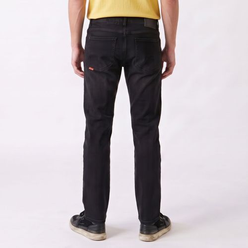Jeans Hombre Slim Tiro Medio Black
