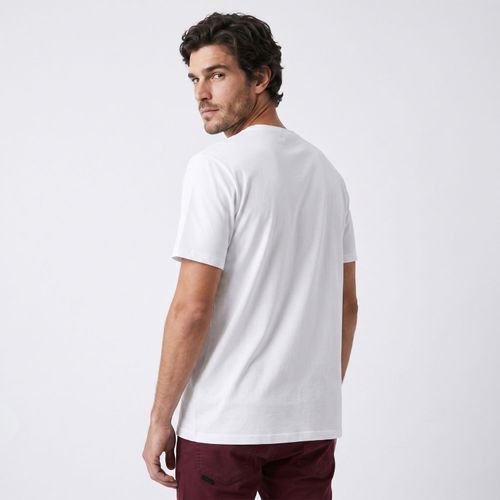 Polera Hombre MC Basica Logo Embroidery Blanco