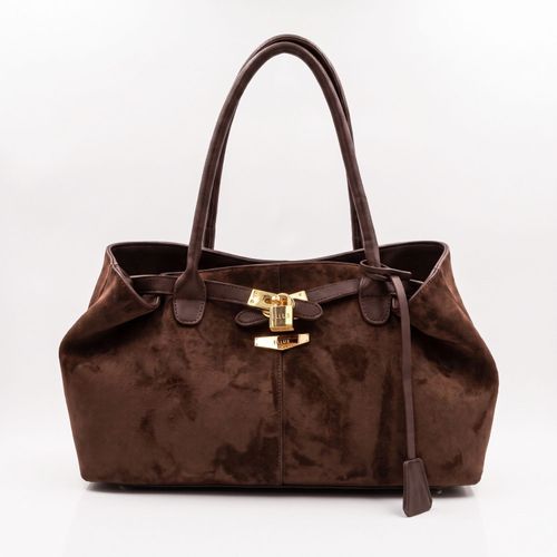 Cartera Mujer Suede con Broche Leather