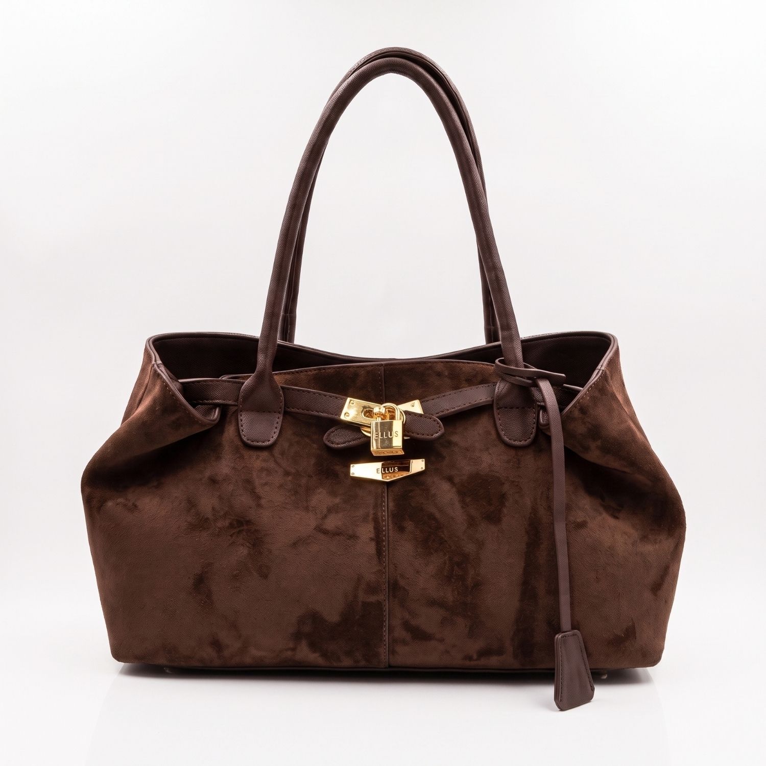 Cartera Mujer Suede con Broche Leather