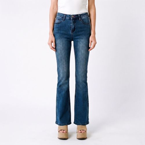 Jeans Mujer Polly Tiro Alto Dark Blue
