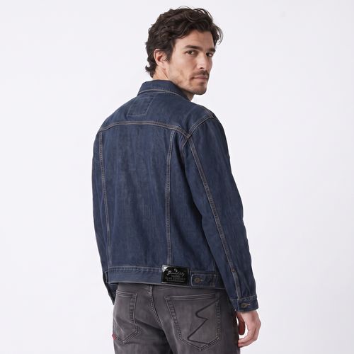 Chaqueta Hombre Bomber Med Blue 100% Cotton