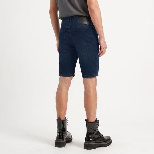 Short Denim Hombre Bob Tiro Medio Dark Blue